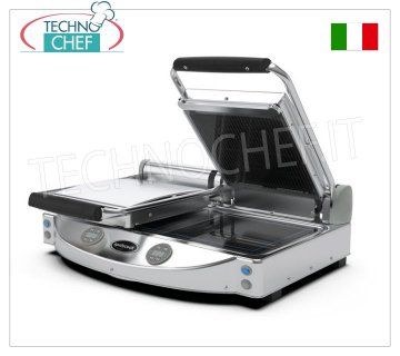 SPIDOCOOK - Piano Cottura Elettrico con Doppia Piastra in Vetroceramica Liscia-Rigata, Mod.SP020ER
