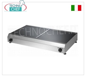 TECHNOCHEF - Piano Cottura Elettrico con Doppia Piastra in Vetroceramica Ø 31 cm, Mod.PC40/2