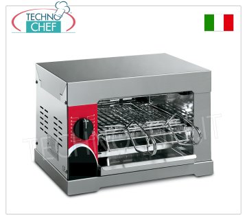 TOSTIERA a FORNETTO con 2 PINZE in ACCIAIO CROMATO
