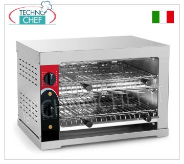 TOSTIERA grande a FORNETTO con 2 Griglie da cm 45x33, Doppi Comandi