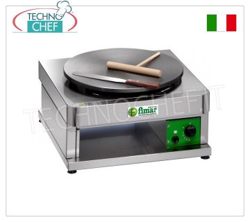 Technochef  - Crepiera a Gas Professionale, 1 Piastra in Ghisa Ø 400 mm, Mod.CR400G1