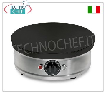 Technochef - CREPIERA ELETTRICA con  PIASTRA in GHISA CROMATA diametro 350 mm