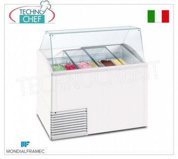 MONDIAL FRAMEC - Vetrina espositiva per gelato mantecato, lt.431, Mod.SLANT510ICE