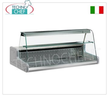 VETRINA ESPOSITIVA REFRIGERATA da BANCO, versione con VETRO CURVO, mod.VRY8