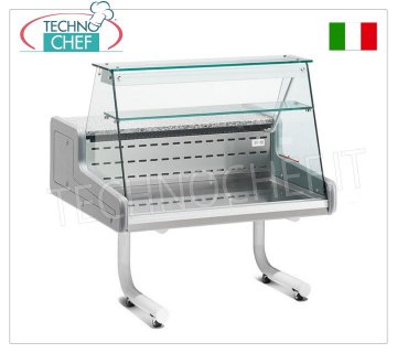 VETRINA ESPOSITIVA REFRIGERATA su SUPPORTO CON RUOTE, con VETRO DRITTO, mod.VRB7
