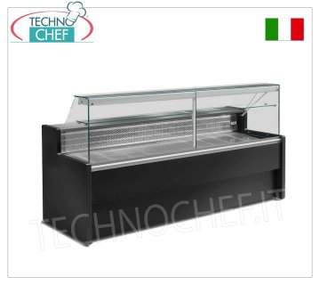 Banco Freddo Gastronomia, temp. +4°+6°C. , Statico con Riserva, Vetri Dritti fissi, Profondo 78 cm