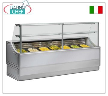 Banco Freddo per Pasticceria-Gastronomia, Temp. +4 +6°C, Statico con Cella, Profondo 81 cm, disponibile in 4 lunghezze