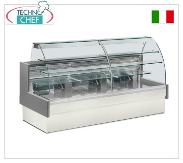 Banco Espositivo Pasticceria Refrigerato, Statico, Temp.+4°/+6°C, con Cassettone Scorrevole, disponibile in 3 lunghezze