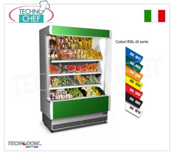 Frigor Murale Espositore, Linea VULCANO 80, LUNGO 1330 mm, con e senza gruppo refrigerante