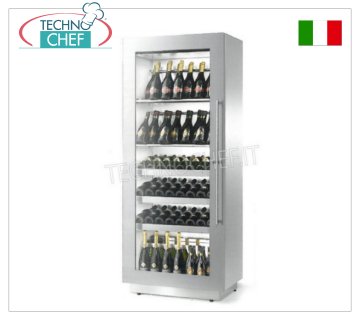 Frigor per Vini 1 porta vetro, STATICA, temp.+4°/+18°C, capacità  96  bottiglie,