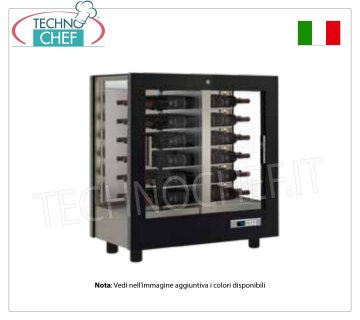 CANTINETTA-TECA per VINI capacità 48 bottiglie Orizzontali, Statica-Ventilata, 3 Lati Vetro per ISTALLAZIONE A PARETE