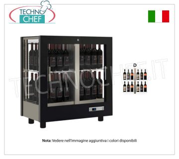 CANTINETTA-TECA per VINI capacità 64 bottiglie Verticali, Statica-Ventilata, 4 Lati Vetro per ISTALLAZIONE CENTRALE