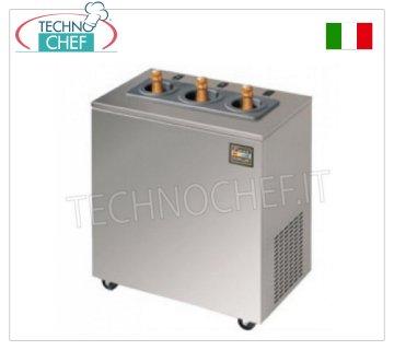 Refrigeratore per 3 bottiglie versione carrellata con timer