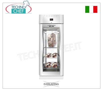 ARMADIO FROLLATURA CARNE, Inox, 1 Porta VETRO, carico Max 150 Kg, mod.MEAT PANORAMA 700 VIP