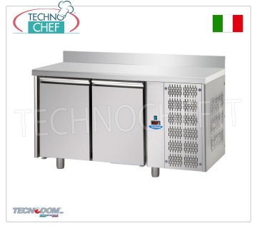 Tecnodom - Tavolo Frigo/Refrigerato Professionale 2 porte con alzatina, Mod.TF02MIDGNAL