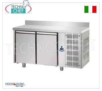 Tecnodom - Tavolo Frigo/Refrigerato Professionale 2 porte con alzatina, Mod.TF02MIDGNAL TAVOLO REFRIGERATO 2 porte con alzatina, Marca TECNODOM, capacità lt.310, temperatura d'esercizio 0°/+10°C, refrigerazione ventilata, Gastro-Norm 1/1, V.230/1,Kw.0,495, Peso 87 Kg, dim.mm.1420x700x950h