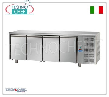 Tecnodom - Tavolo Frigo/Refrigerato Professionale 4 porte, Mod.TF04MIDGN