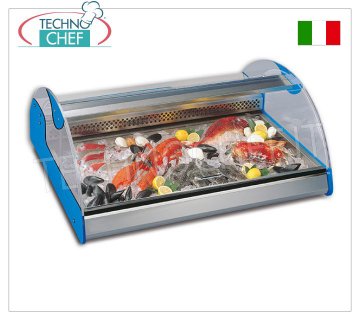 Technochef - VETRINA ESPOSITIVA REFRIGERATA da BANCO con PORTE SCORREVOLI, temp.+1°/+5°C, Statica