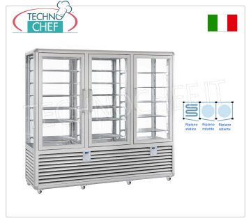TECHNOCHEF - Vetrina Combinata per Gelateria/Pasticceria, temp. -15°-25°C/+4°+10°C, Mod.CPG1300S/R/R