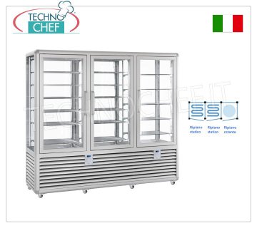 TECHNOCHEF - Vetrina Combinata per Gelateria/Pasticceria, temp. -15°-25°C/+4°+10°C, Mod.CPG1300S/S/R