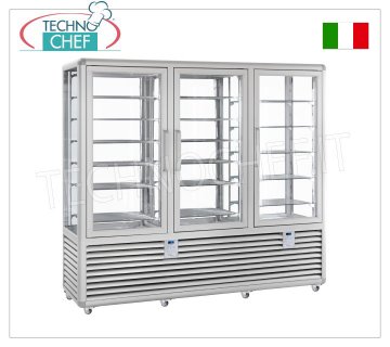 TECHNOCHEF - Vetrina Combinata per Gelateria/Pasticceria, temp. -15°-25°C/+4°+10°C, Mod.CPG1300S/S/V