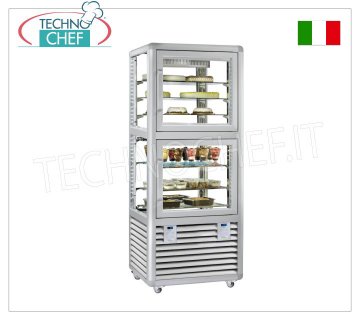 TECHNOCHEF - Vetrina Combinata per Gelateria e Pasticceria, temp. -15°-25°C/+4°+10°C, Mod.CPG520V/S