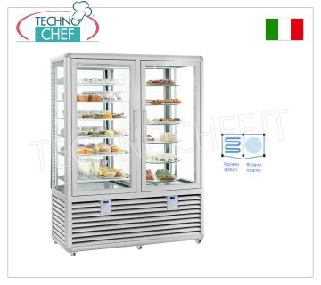TECHNOCHEF - Vetrina Combinata per Gelateria e Pasticceria, temp. -15°-25°C/+4°+10°C, Mod.CPG900S/R