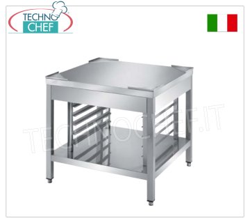 Supporto Base inox per Forni completo di 7 guide per teglie  gastro-norm 2/1 (cm 65x53)