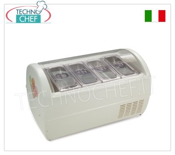 VETRINA ESPOSITIVA per GELATO da BANCO, completa di COPERCHIO