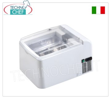 VETRINA ESPOSITIVA per GELATO da BANCO, completa di COPERCHIO