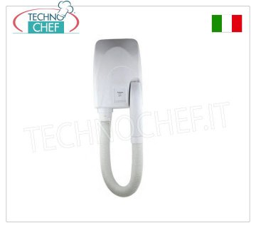Technochef - ASCIUGACAPELLI da MURO con TUBO ESTENSIBILE e PRESA RASOIO - 950W