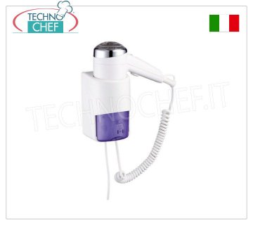 Technochef - ASCIUGACAPELLI da MURO con PRESA RASOIO - 1200W
