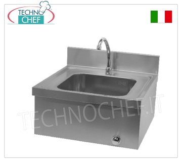 LAVAMANI con COMANDO a GINOCCHIO e rubinetto  temporizzato, dim. mm 330x330x170h