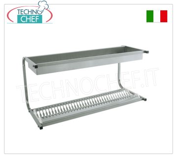 Scolapiatti-scolabicchieri INOX 1 ripiano 30 piatti