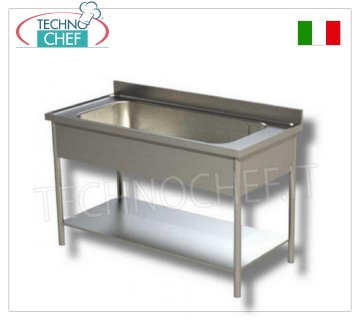 Vascone per lavaggio pentole con ripiano inferiore, Linea con profondità di 700 mm