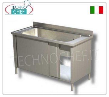Vascone per lavaggio pentole versione armadiata, Linea con profondità di 700 mm
