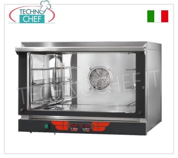 TECNODOM - Forno Convezione Elettrico per 3 Teglie GN 1/1 o mm 600x400, dim.mm.775x790x560h
