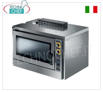 Forno convezione gas per 4 teglie da mm 600x400, comandi meccanici