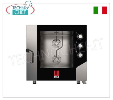 Tecnoeka - FORNO CONVEZIONE VAPORE Elettrico per 6 teglie PASTICCERIA da mm 600x400,  mod. MKF 664 S
