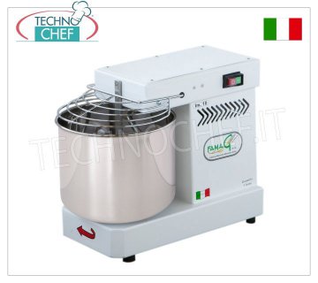 FAMAG - Grilletta, Impastatrice a Spirale da 10 Kg , mod. IM10/230 Impastatrice a spirale Professionale FAMAG con testa e vasca fissa da 13 litri, capacità d'impasto 10 Kg, V 230/1, kW 0,4, Peso 35 Kg, dim.mm.530x300x430h