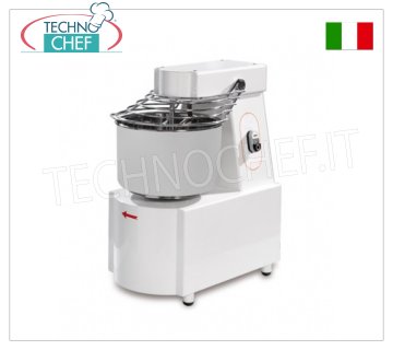 Impastatrici a Spirale da 12 Kg con vasca fissa lt 16 IMPASTATRICE a SPIRALE da 12 Kg con  VASCA FISSA da litri 16, MONOFASE, V 230/1, kW 0,55, peso 68 kg, dimensioni mm 400x630x700h