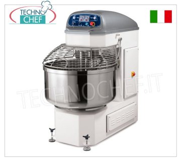 IMPASTATRICE a SPIRALE AUTOMATICA da 200 Kg (vasca da lt 290), 2 MOTORI, dim.mm.930x1490x1560h