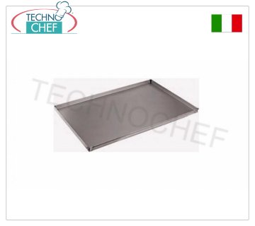 Teglie Pizza-Pasticceria in lamiera Alluminata, con Bordo Alto 3 cm,