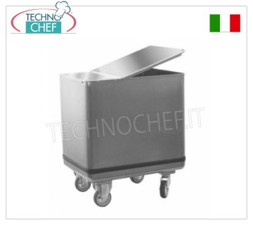 TRAMOGGIA INOX CARRELLATA con COPERCHIO