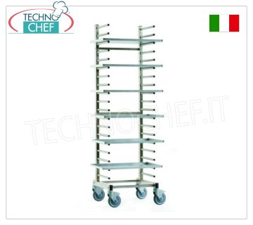 Carrelli  portateglie pizza-pasticceria a Pioli per 20 Teglie