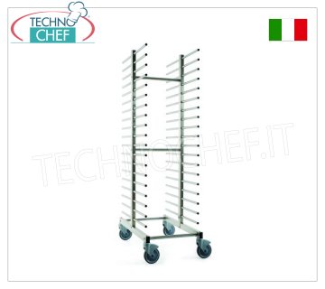 Carrelli  portateglie pizza-pasticceria a Pioli per 40 Teglie