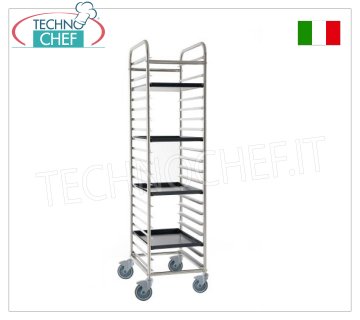 Carrelli portateglie pizza-pasticceria per 20 Teglie da cm 60x40, dim.mm 480x690x1840h