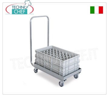 Technochef - Carrello per CONTENITORI impasti pizza da cm 60x40, mod.2202P