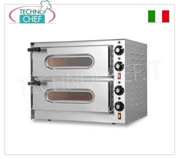Forno Elettrico per 2 Pizze, 2 Camere indipendenti da cm 41 x 36, comandi meccanici, mod. SMALL/G2