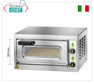 FIMAR - Forno pizza elettrico per 1 pizza, camera da cm 40,5x40,5 alta cm18, comandi meccanici, mod. MICROVC18